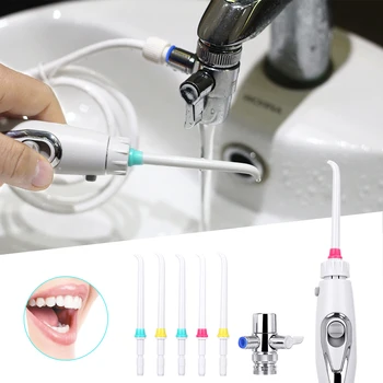 SPA odontológico Torneira Torneira Oral Irrigador de Água Dental Flosser Escova de dentes de Irrigação Limpeza dos Dentes Interruptor de Jato de Água Familiar Fio dental