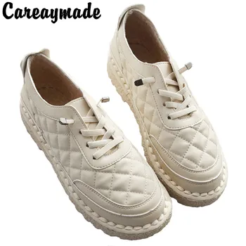 Careaymade-Faculdade de estilo pequenos sapatos brancos de baixa superior sapatos confortáveis e macios sola de sapatos femininos single Japonês sapatos sapatos casuais