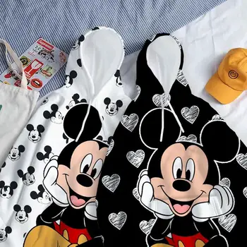 Mickey De Disney Dos Desenhos Animados Do Rato De Impressão Capuz Mulheres Moletom Mulheres Top De Grandes Dimensões Casual Harajuku Pulôver Feminino Kawaii Streetwear