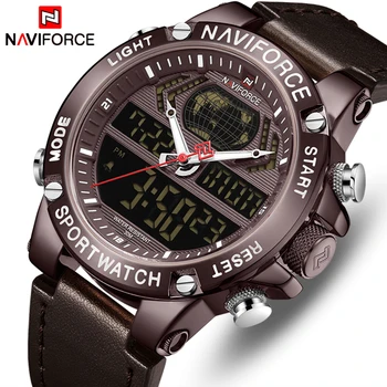 NAVIFORCE Assistir Homens de Desporto Relógios de Quartzo de alto Luxo da Marca Militares Impermeável LED Digital relógio de Pulso de Homem Relógio Relógio Masculino