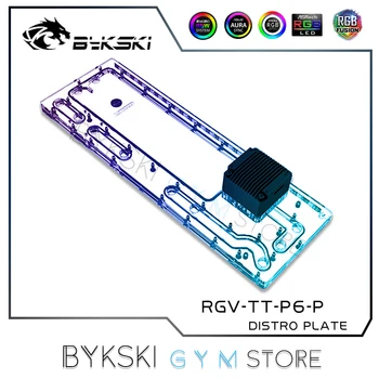 Bykski Distro Placa para o Núcleo P6 TG Caso,Interior da Placa De PC de Água de Resfriamento Syatem 5V/12V AURA de SINCRONIZAÇÃO de RGV-TT-P6-P TT