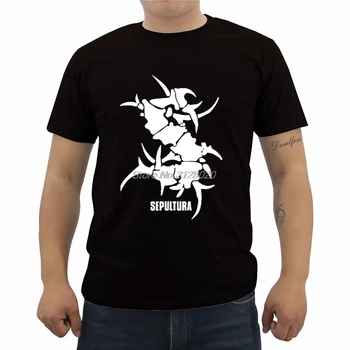 Moda Sepultura Tribale Imprimir T-Shirt do Algodão dos Homens O Pescoço Manga Curta T-shirts Verão Masculino de Punk Rock T-Shirts Hip Hop Tees