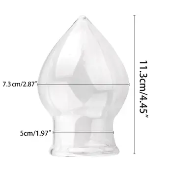 Plug anal de Vidro Oco Anal Massager Transparente P-Spot Estimulação Unissex, Sexo com Rolha de Adultos Brinquedos para Homens/Mulheres Anal Treinador para