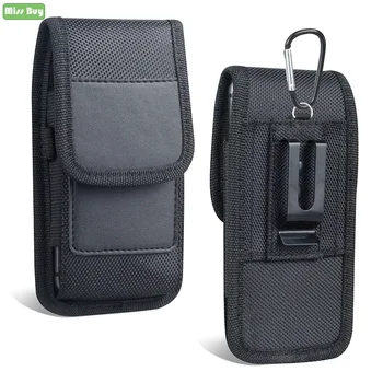 Telefone Universal Saco de Pano de Oxford Cartão Bolsa Para Xiaomi Poco M3 X3 NFC C3 X2 F2 M2 Pro Poco F1 Poco F3 Caso Clip de Cinto Estojo