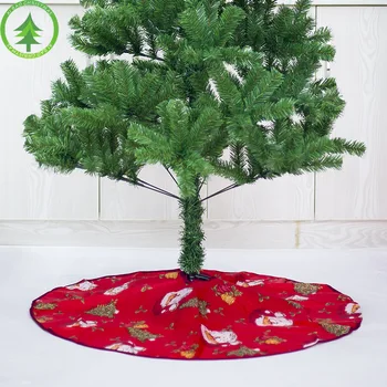 60/90 cm de Papai Noel Impresso Árvore de Natal Saia de Árvore de Natal Tapete Decoração de Fundo de Tapete Xmas Party Tappeto Natale