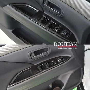 Para Mitsubishi Outlander 2016 2017 Tirante da Janela Quadro de Controle de Janela Interruptor de Decoração Braço Painel de Guarnição Interior do carro acessórios