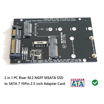 Placa Riser M. 2 NGFF mSATA SSD de 2,5