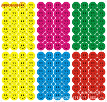Dos desenhos animados para Crianças Adesivos Sorriso do Rosto Sorridente de Brinquedos Brinquedos Clássicos Rosto Papel Auto-Adesivo Etiqueta para o Professor da Escola de Recompensas Crianças