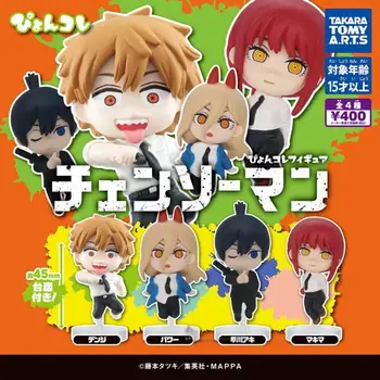 Em Estoque Original Takara Tomy Motosserra Homem Denji Makima Hayakawa Aki Poder 55mm PVC Anime Figura de Ação Figuras Modelo de Brinquedos