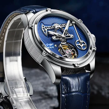 PINDU DESIGN Mens Relógios de Marca Top de Luxo Safira Vidro de Relógio Automático Homens de Negócios Relógio Modificado Miyota 8215 Montre Homme