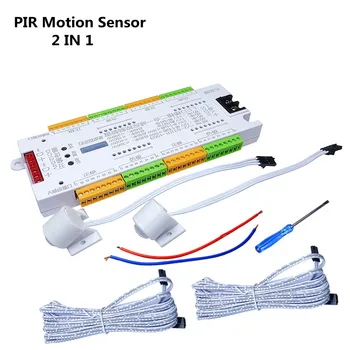 Sensor de Movimento de PIR 2 EM 1 da Escada Controlador Para a versão de 32 Formas Etapa Única Cor E 2-Formas escada Rolante Agilizar Endereçável LED Strip