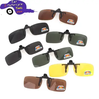 1PC Motorista de Carro de Óculos Polarizados Óculos de Sol de Condução de Visão Noturna Lente Clipe Em Óculos de sol Acessórios de decoração