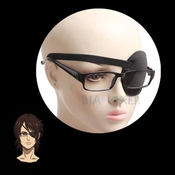 Anime Hanji Zoe Cosplay Óculos de Olhos Vendados Prop Hanji Óculos Óculos de aro Preto Cosplay Acessórios de uso Diário para Adultos