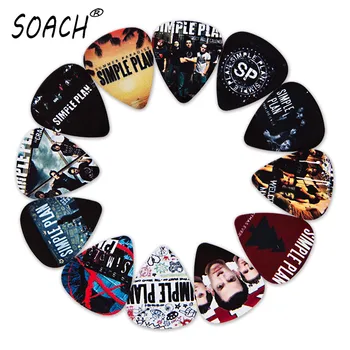 SOACH 10pcs 3 tipos de espessura de novas palhetas de graves Popular banda punk imagens de qualidade de impressão, escolha acessórios para Guitarra