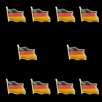 10PCS Alemanha, País de Bandeira Esmalte Chapéu Pin Broche de Lapela alemão Orgulho Broche