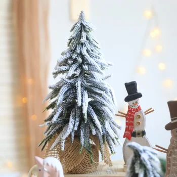 Artificial Branca de Neve Mini PE Árvore de Natal de Madeira de Neve, Árvore de área de Trabalho Enfeites de Natal Decoração de Natal de Ano Novo 2023