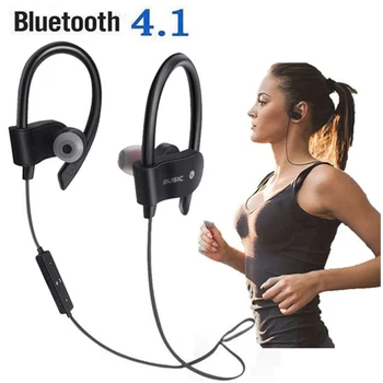 Esportes sem Fio 4.1 Fone de ouvido Bluetooth Execução de Música Estéreo Universal Mini Dual-nos Tampões de Ouvido Pendurado no Ouvido Ganchos Fones de ouvido hi-fi