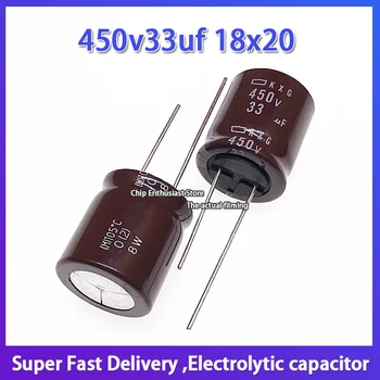 Importado capacitor eletrolítico de alumínio 450v33uf 18 x 20 black diamond kxg de alta freqüência e longa vida 450V 33UF 18*20