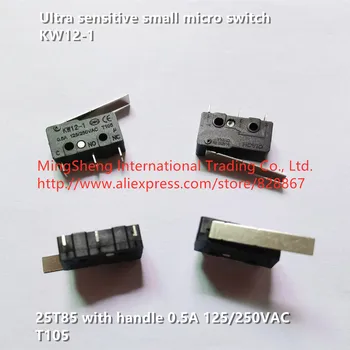 Novo Original 100% ultra-sensíveis, pequena e micro interruptor KW12-1 com identificador de 0,5 A A 125/250VAC T105 25T85