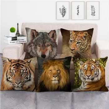 Tigre Cabeça De Impressão Capa De Almofada Travesseiro Decoração Tropical Animal Tigre Fronha De Decoração De Casa De Sofá Fronha