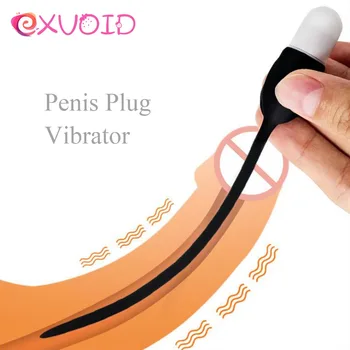 EXVOID Pênis Vibrador Plug Cateter Uretral Dilatator Sons de Brinquedos Sexuais Para os Homens do Pénis Masculino Inserir Dispositivo de Silicone Bullet Vibrador