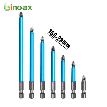 Binoax Magnético PH2 Cruz de Cabeça Bits de chave de Fenda Ferramentas de Mão antiderrapante Elétrica Hex Haste de Broca 25/50/65/70/90/125/150mm