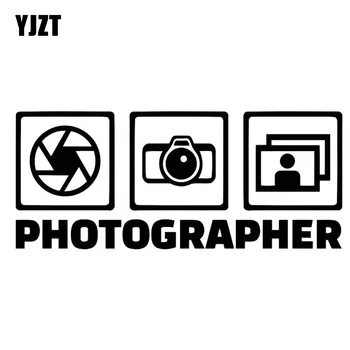 YJZT 14.3 CM*6CM de Estúdio de Fotografia o Decalque Câmara Decoração de Vinil Preto/Prata Adesivos de carros