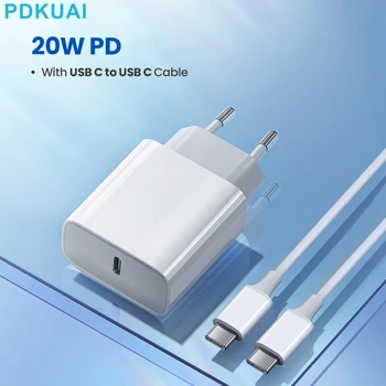 20W PD Para o iPhone 13 12 USB C Tipo C Cabo de Alimentação de Plugue de Adaptador de QC 4.0 3.0 Carga Rápida de Telefone Rápido Carregador para Samsung S21 S22