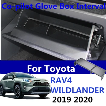 Carro Luva Intervalo Caixa de Armazenamento de Co-piloto da Caixa de Luva de Intervalo Para Toyota RAV4 WILDLANDER 2019 2020 Caixa de Luva Separando Acessórios