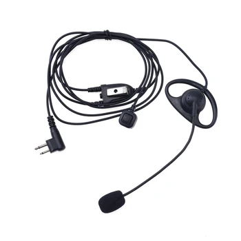 Fone PTT D Tipo gancho de orelha Mic para Walkie Talkie Motorola Rádio GP3688 GP300 GP308 GP68 CP040 CP100 CP200 CT150 Pro1150