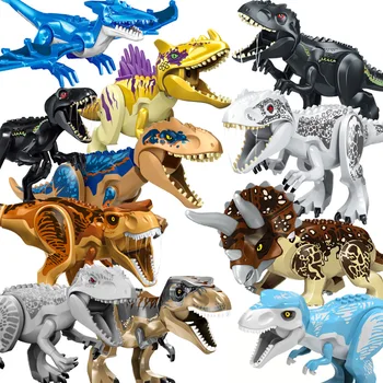 Blocos de construção de Brinquedos do Mundo dos Dinossauros Brutal Raptor T-Rex Pterosaur Triceratops Indominus Rex figura de ação do Modelo de Tijolos Brinquedos