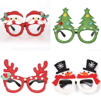 Papai Noel Elk Óculos De Natal Feliz Natal Decoração Para A Casa 2021 Photobooth Props Quadro De Festa De Ano Novo De Presente Garoto De Natal Natal