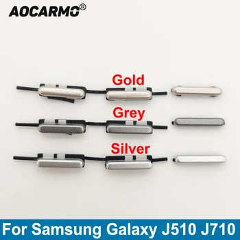 Aocarmo Para Samsung GALAXY J510 J710 J5 J7 2016 Volume de Energia On /Off Botão do Lado Tecla de Peças de Reposição