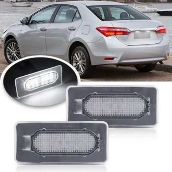 2Pc LED Número de Licença Placa de Luz Para Toyota Corolla 2014-2018 Traseira do Carro Led luzes traseiras