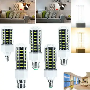 Lâmpadas de LED E27 E26 E12 E14 Dimmable LED Milho Lâmpada 7030 SMD Luz 22W 27W 30W 36W Branco 40 48 64LEDs 110V - 265V Iluminação Home