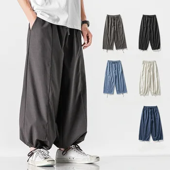 De Estilo chinês, Tai Chi Kung Fu Hanfu Casual Wide Leg Pants Artes Marciais Fundos de Harajuku Calças chinês interior de streetwear