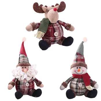 Bonito de Natal, Papai Noel Boneco de neve Elk Boneca Brinquedos Árvore de Natal Ornamento de Suspensão de Decoração para a Casa Natal Festa de Ano Novo, Presentes