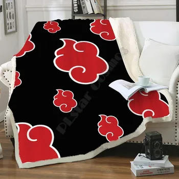 Akatsuki Cobertor de Plush, Veludo Quente Folha de Escritório Pne Cobertor 3D Cobertor de Lã Drop Shipping