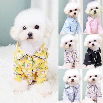 Animal de estimação Pijamas Moda Roupas de Cachorro de Estimação Camisa de Luxo Casaco Jaqueta de roupas de Lazer para Pequenas e Médias Cão Gato Chihuahua Bulldog Roupas para cães