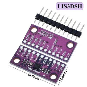 LIS3DSH de alta resolução, acelerômetro de três eixos acelerômetro triaxial módulo LIS3DH para Arduino