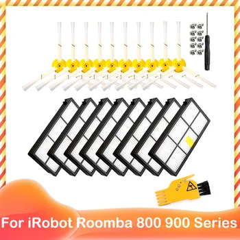 A Escova lateral Filtro HEPA Para o iRobot Roomba 800 900 Série 805 860 870 871 880 890 960 980 Aspirador de pó Robótico Peças Acessórios