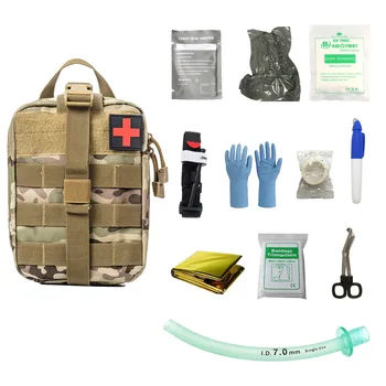12pcs Militari Kit de Primeiros Socorros com Alumínio Torniquete Militares de Combate Tático IFAK para Primeiros Socorros Resposta Tática Kit Médico