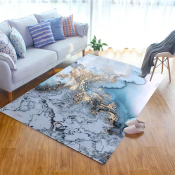3D Marmoreio Flanela de Tapetes e Carpetes para Casa, Sala de estar, Tapetes Corredor Antiderrapante Cozinha Tapete Grande em Carpete, Tapetes, Decoração do Bedroom