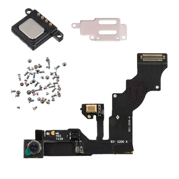 Para o iPhone 6 6 6 Além de 6s, Além de Câmera frontal do Sensor de Proximidade Flex com Fone de ouvido + suporte de metal com um completo conjunto de parafusos