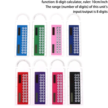 Multifuncional Calculadora Transparente Com Lente De Aumento Mensurável Ângulo Régua Calculadora Mini Cor De Costura Régua De Acesso