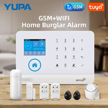 WIFI, GSM Home Security Sistema de Alarme Com Sensor de Movimento sem Fio Detector de Alarme do Assaltante Para Tuya SmartLife APP Jardim de Alarme Home