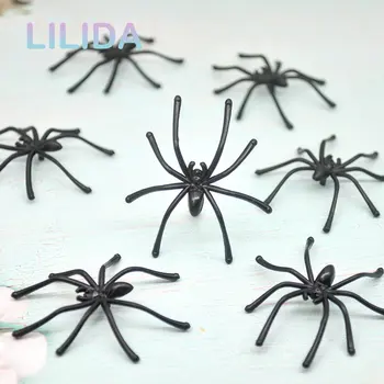 15Pcs de Terror Black Spider Casa Assombrada teia de Aranha Barra de Festa Decoração de Suprimentos de Simulação Complicado Brinquedo de Halloween Decorar