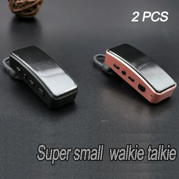 2PCS de Ouvido Pendurado Walkie Talkie Mini 16 Canais Leixen Q2 de Rádio de Duas Vias Porta USB de Carregamento Woki Toki Tamanho Pequeno talkie-walkie