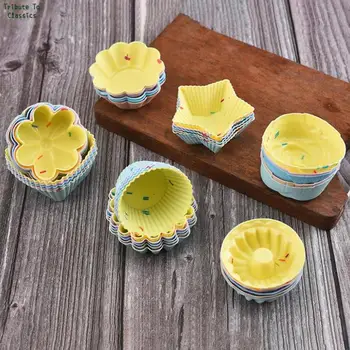 5Pcs de Silicone Bolo de Cupcake de Bolo de Xícara Ferramenta Bakeware Cozimento Molde de Silicone Cupcake E Muffin de Cupcake Para DIY
