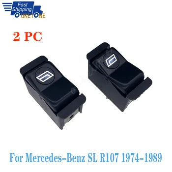 2 peças Elétricas de Controle da Janela Interruptor iluminado Levantador Botão para a Mercedes-Benz SL R107 1974-1989 OE 0008203510 Acessórios do Carro